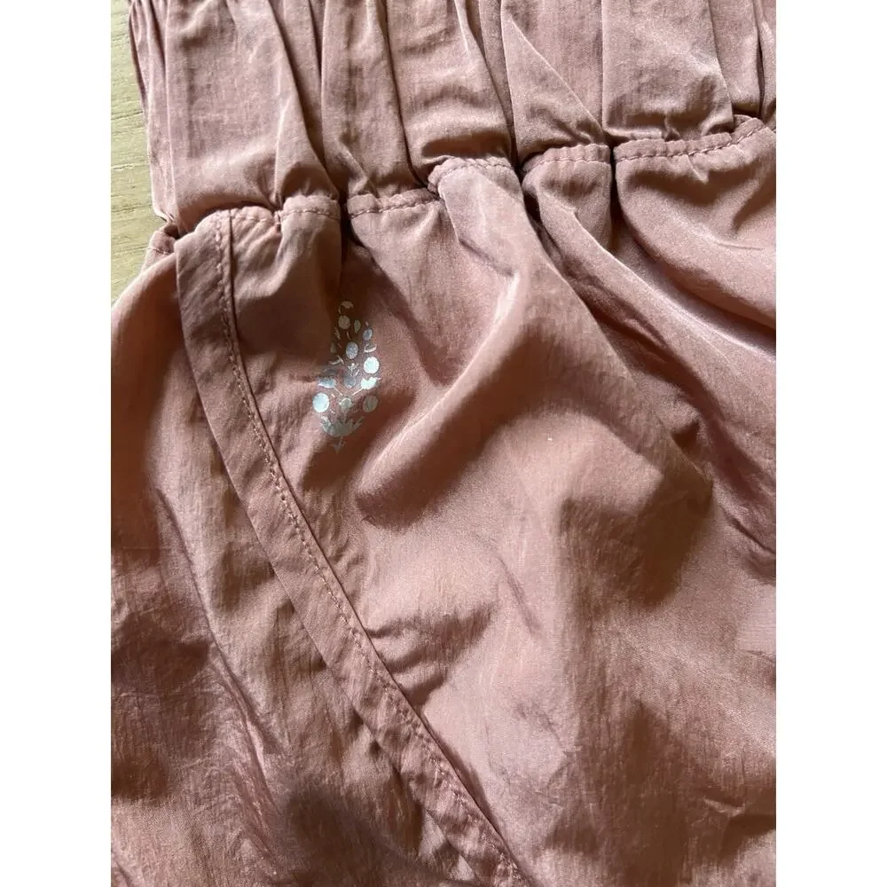 Free People FP Movement The Way Home High Waist Shorts Blush Athletic Gym S EUC